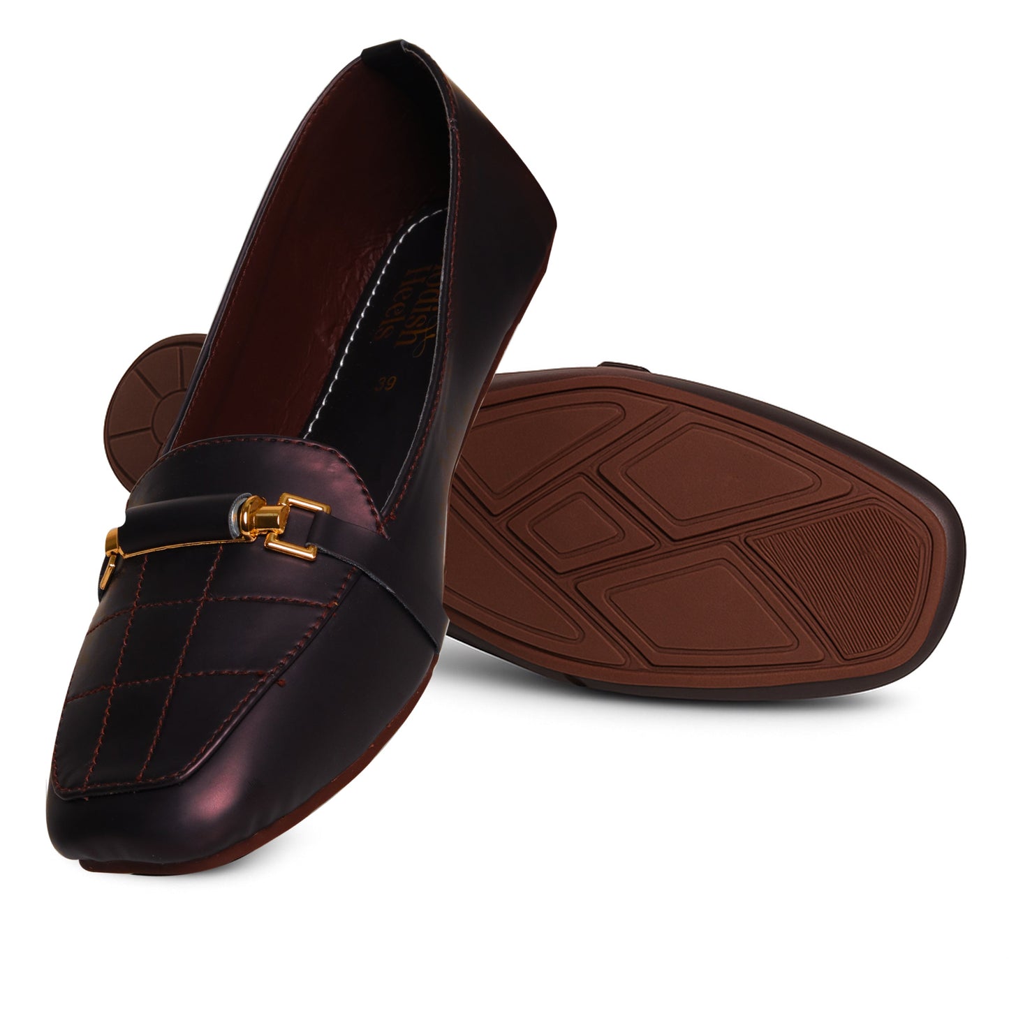 Chocolate Brown Quilted Loafers