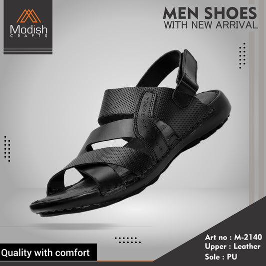 Shiny Leather Sandals. Art-2140 Black