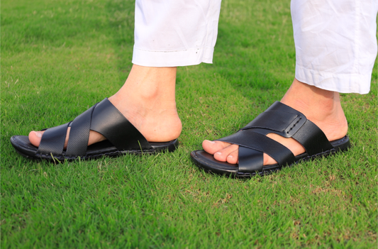 Men's Leather Slippers – Stylish & Comfortable ART-6112