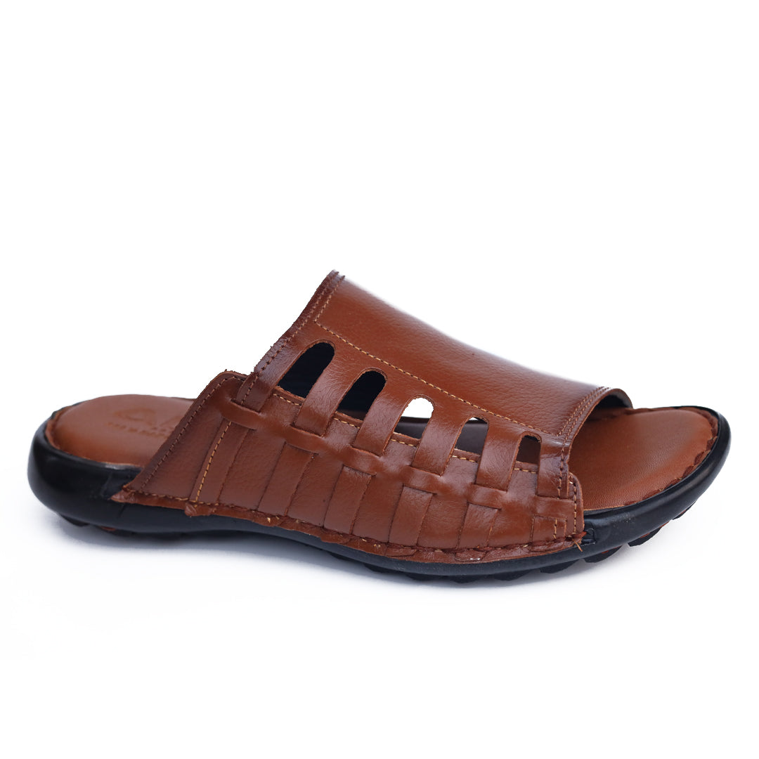 Men's Leather Slippers – Comfortable & Stylish ART-6131