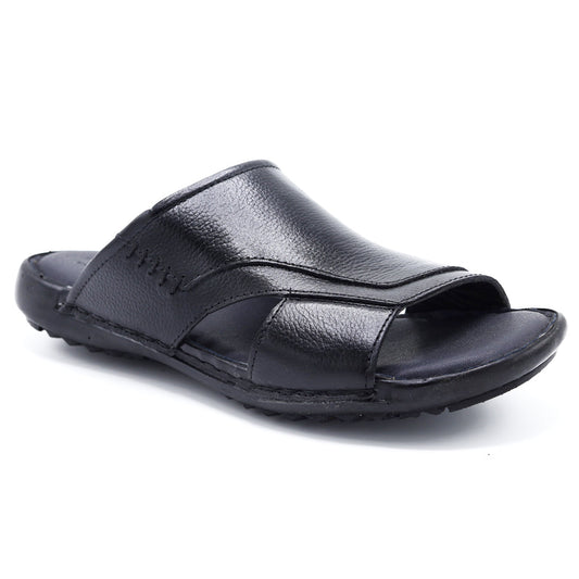 Pure leather Slippers Art 8112 Black
