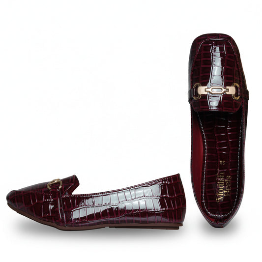 Croc-Embossed Loafers