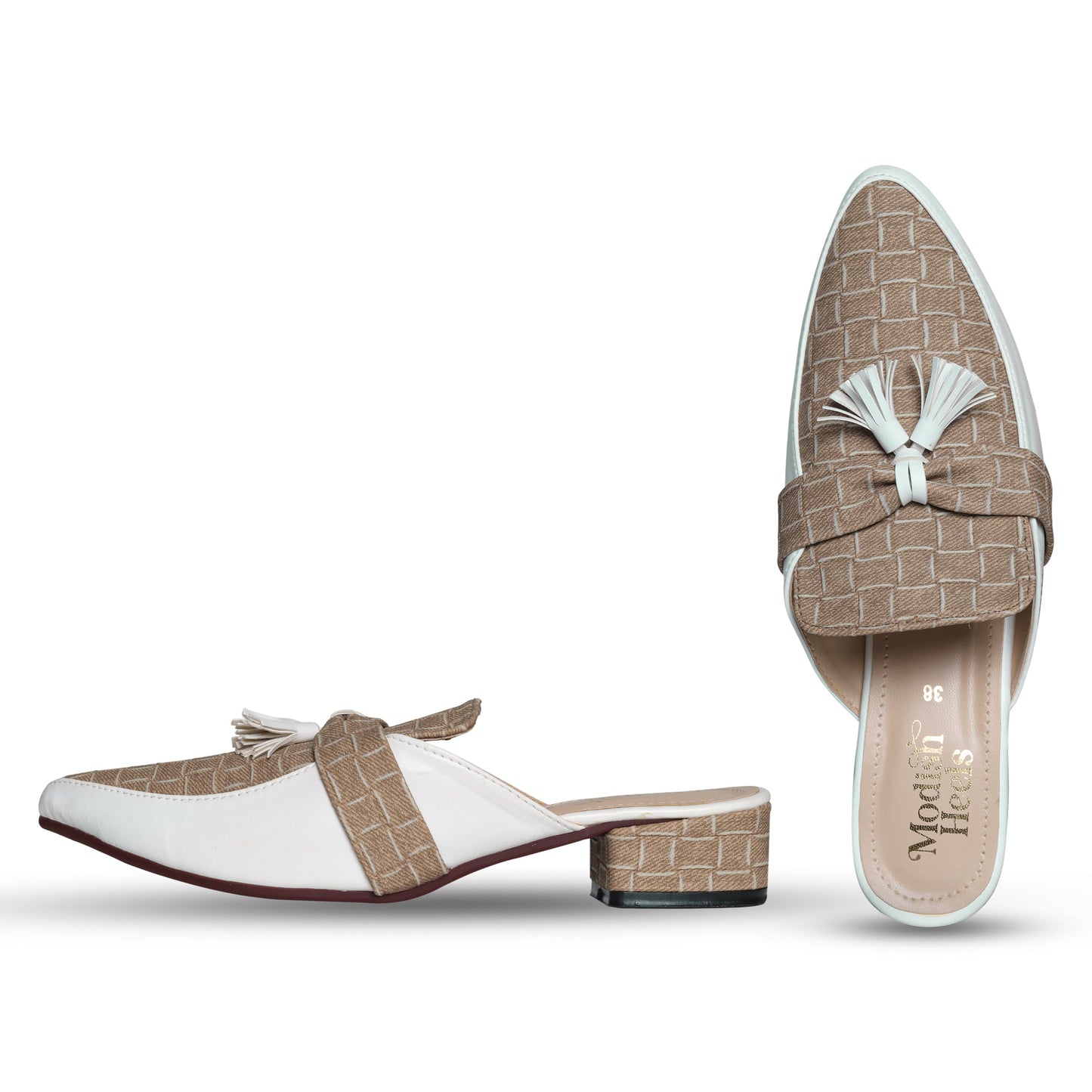 Limited Edition Woven Mules - Elegant Pointed TasselHeel