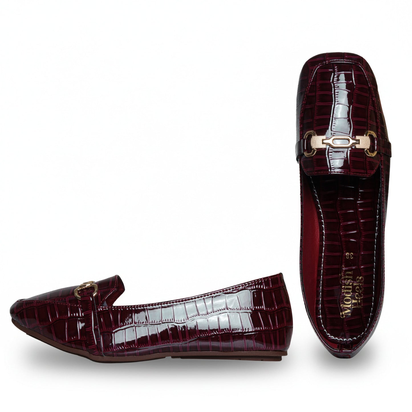 Croc-Embossed Loafers