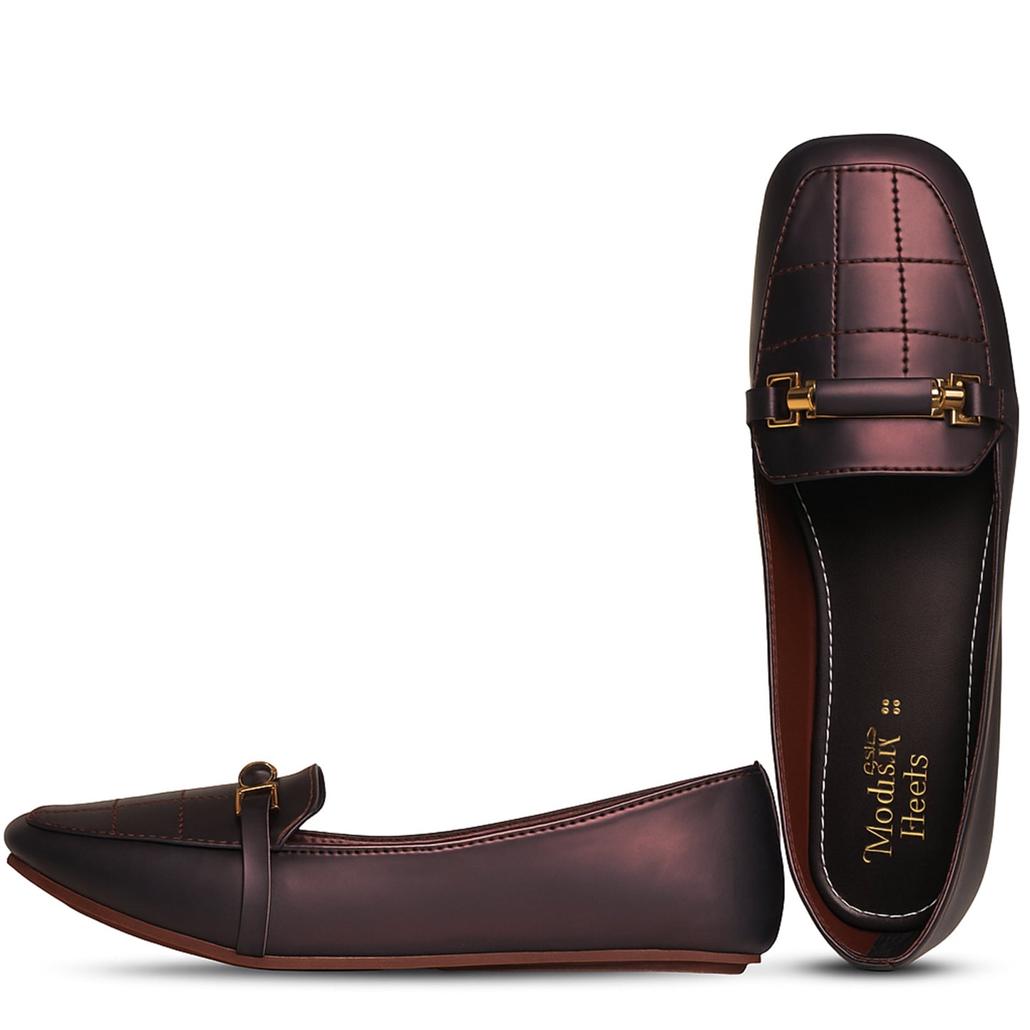 Chocolate Brown Quilted Loafers