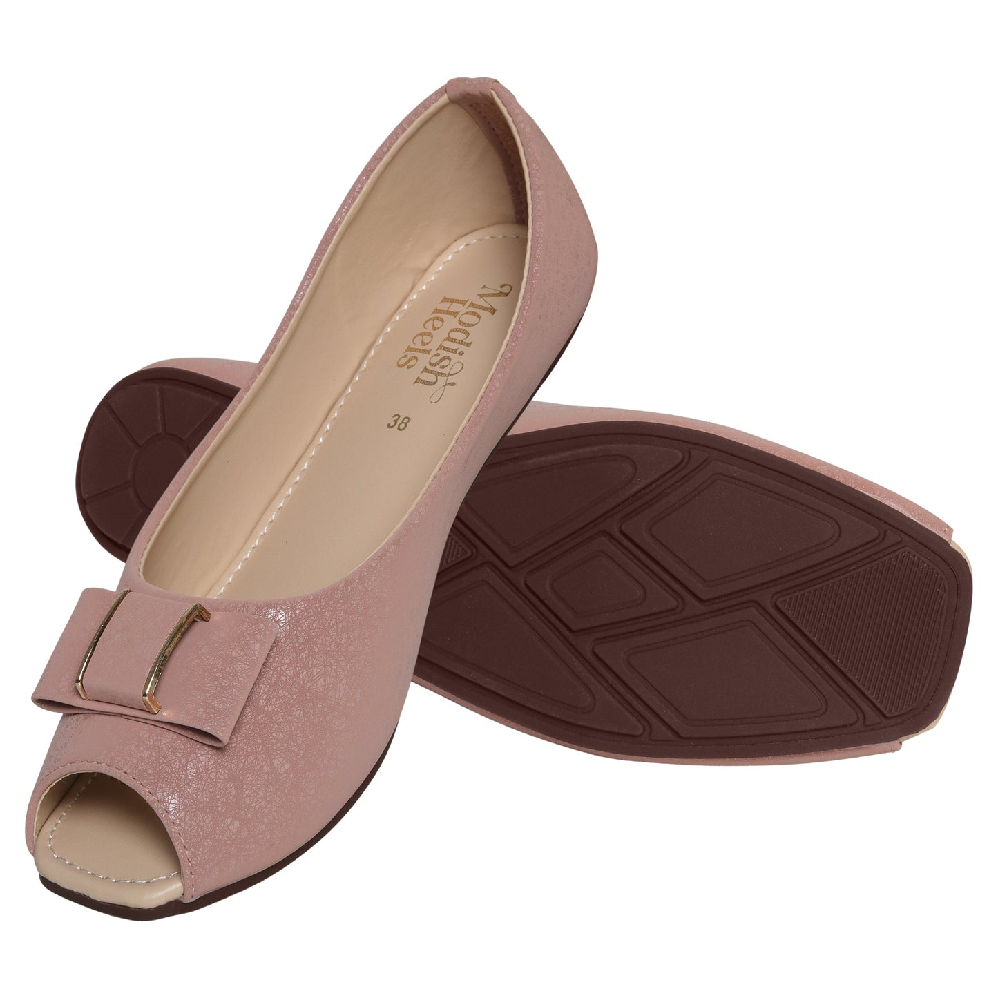 Casual Textured Pink Flat Shoes