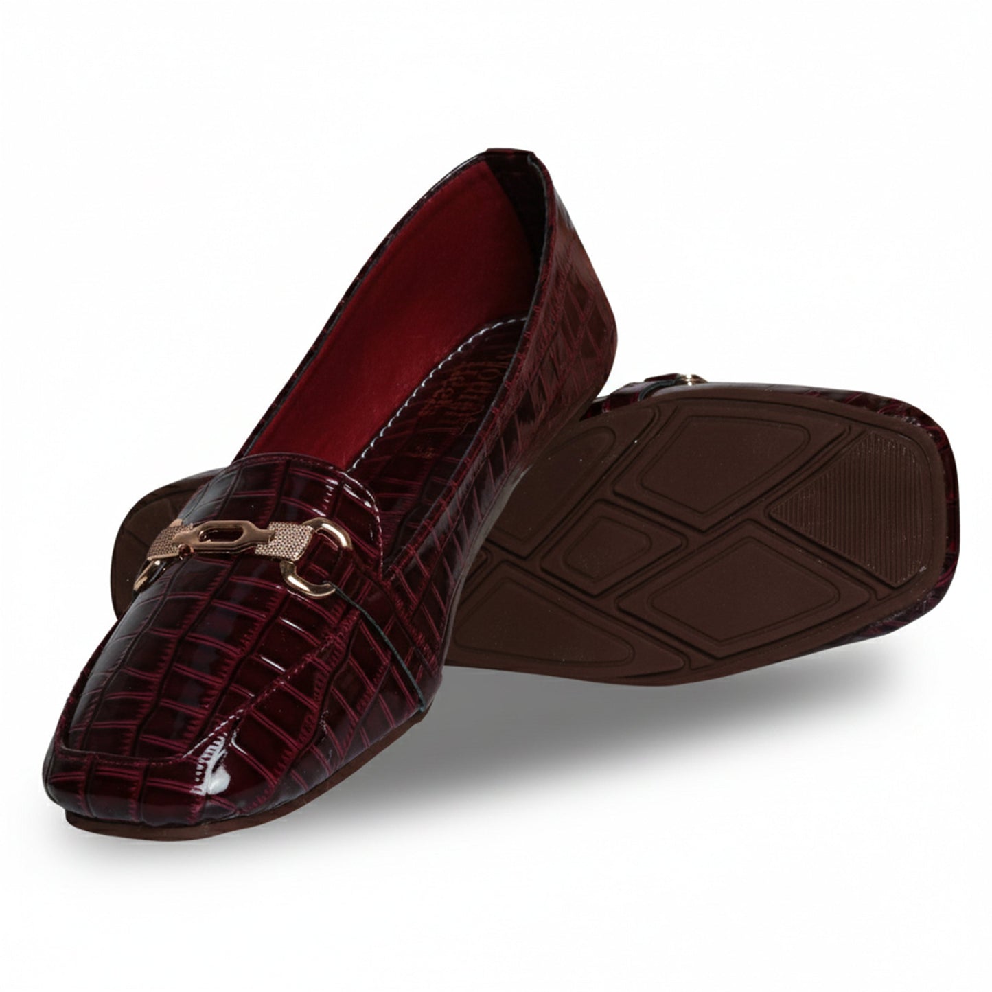 Croc-Embossed Loafers