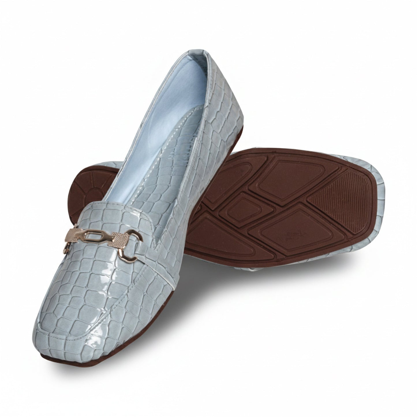 Croc-Embossed Loafers