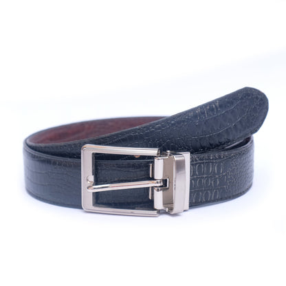 Double Sided . Crocodile Texture Formal Belt