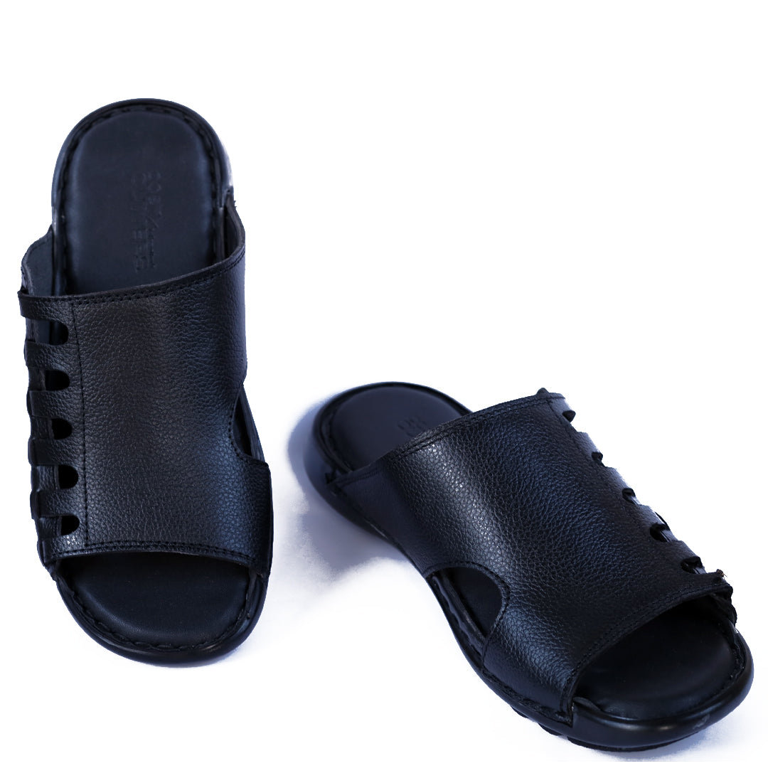 Men's Leather Slippers – Comfortable & Stylish  ART-6131
