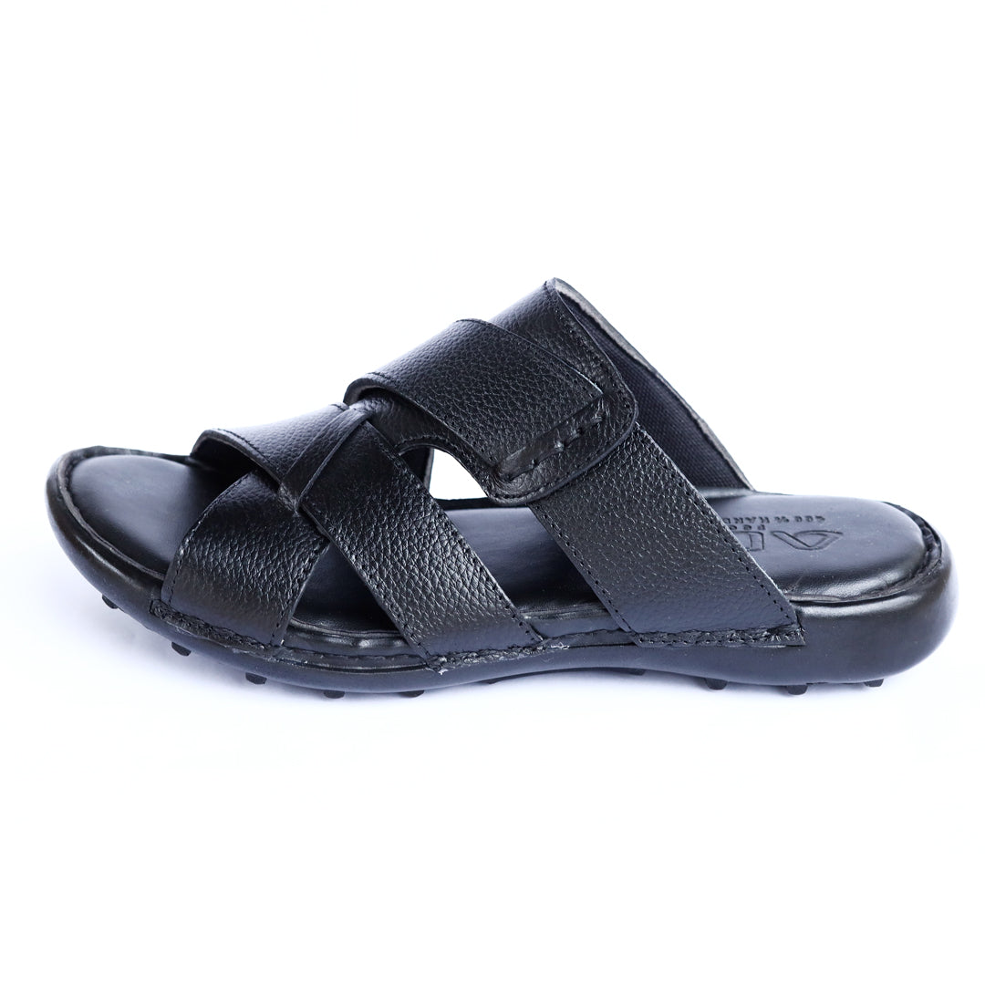 Men’s  Leather Cross-Strap Slippers – Stylish & Comfortable Open-Toe ART-8122