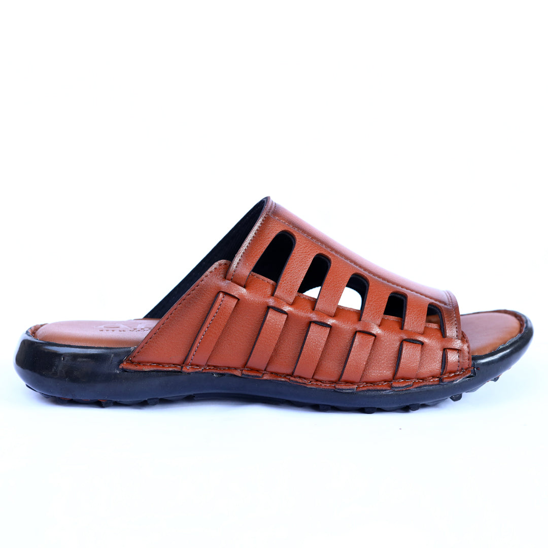 Men's Leather Slippers – Comfortable & Stylish  ART-6131