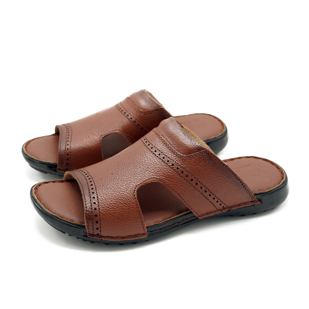 Pure Leather Slippers- Art 8138