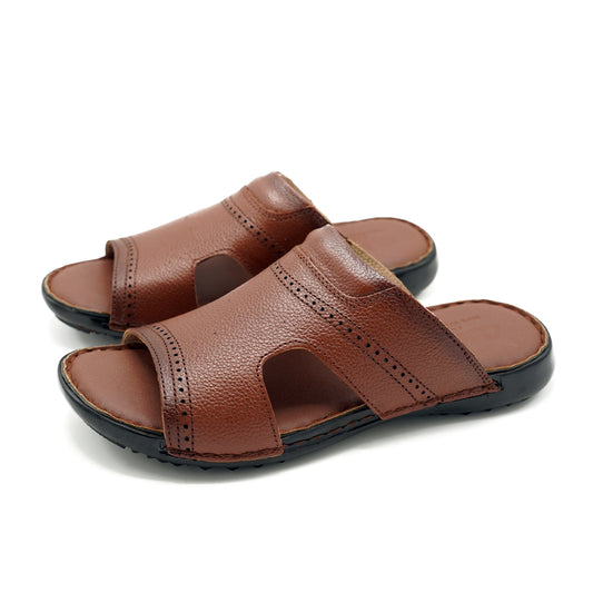 Pure Leather Slippers- Art 8138