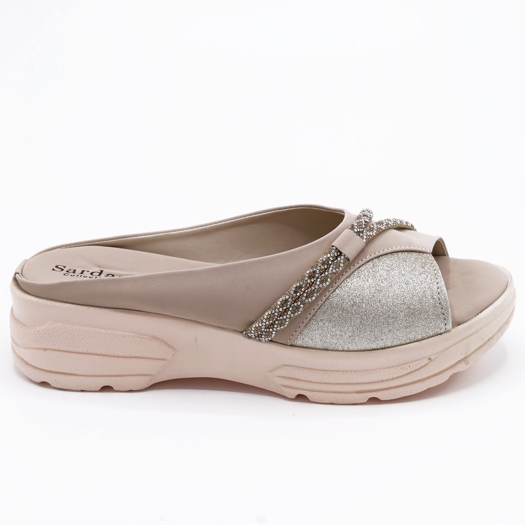 PU Sole Glitter Slides- Art P1