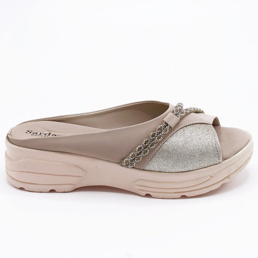 PU Sole Glitter Slides- Art P1