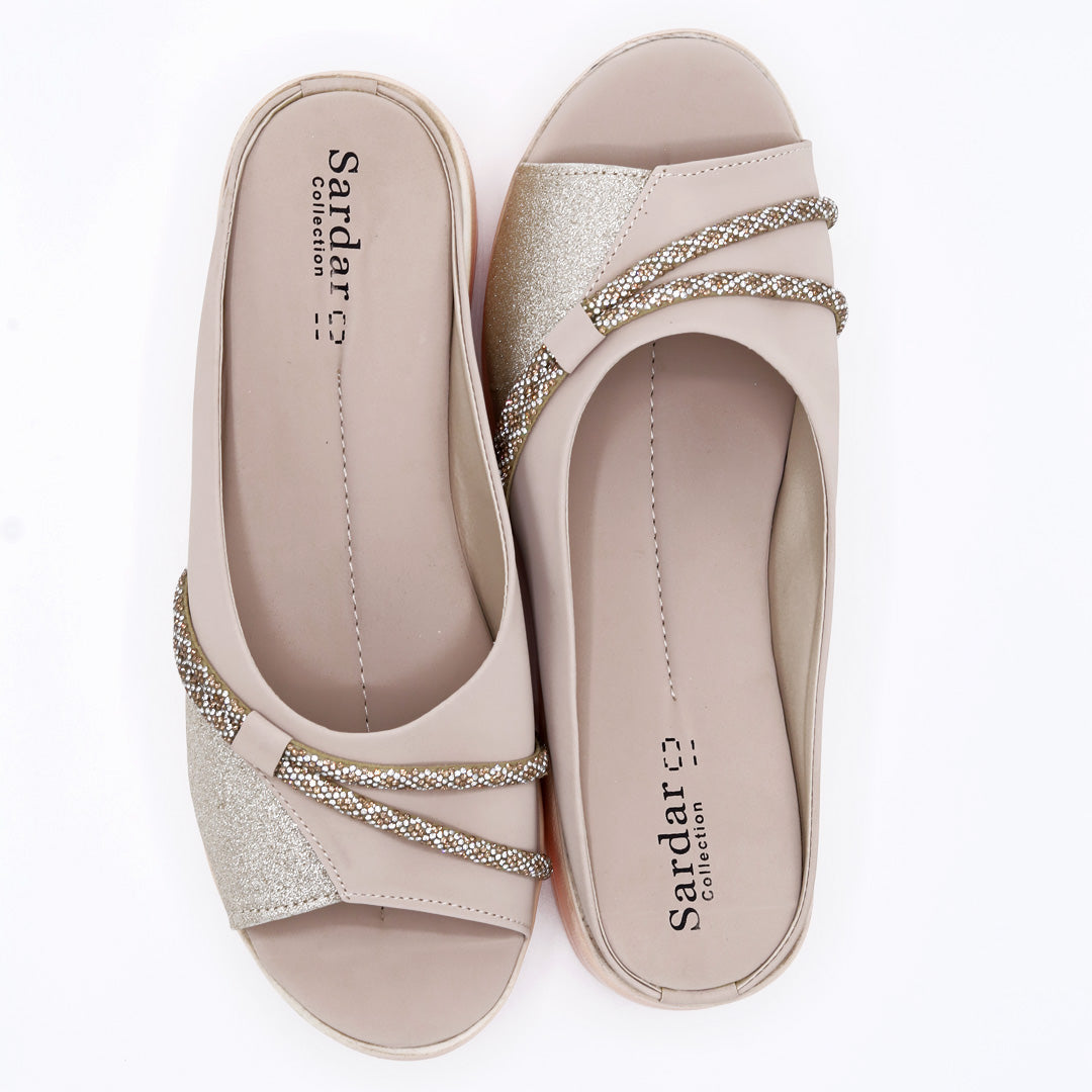 PU Sole Glitter Slides- Art P1