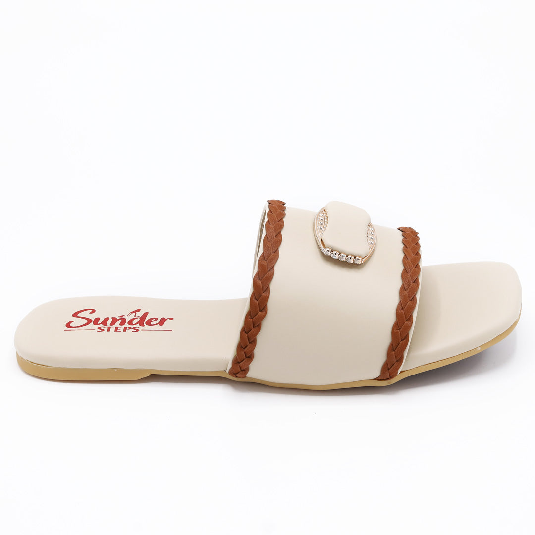 Braided Strap & Gold Accent Flats-013