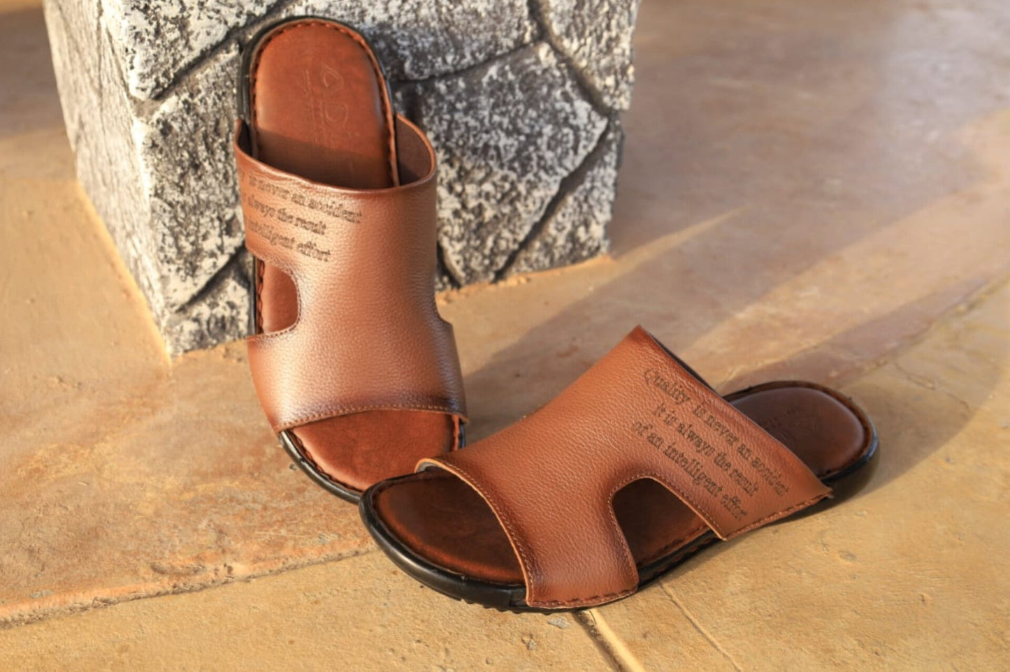 Men's Leather Slippers – Stylish & Comfortable ART-8115