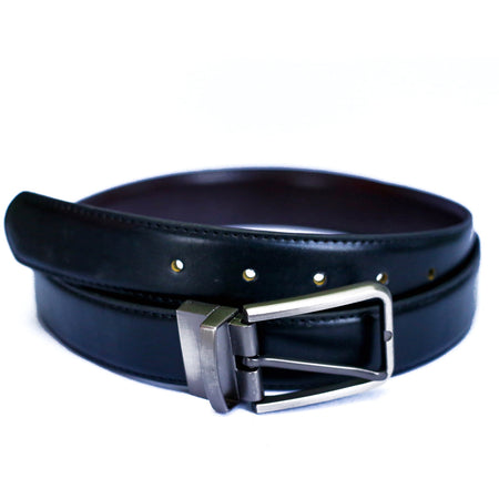 Plain Black Leather Belt - d53406-21