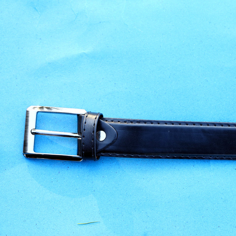 Plain Black Leather Belt - d53406-21