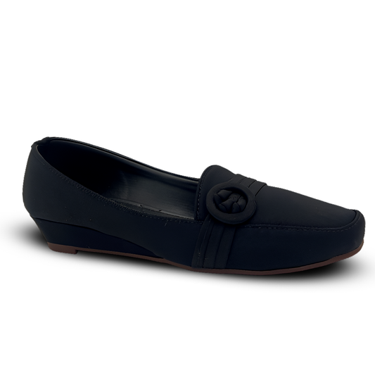 Black Comfort Wedge Loafers