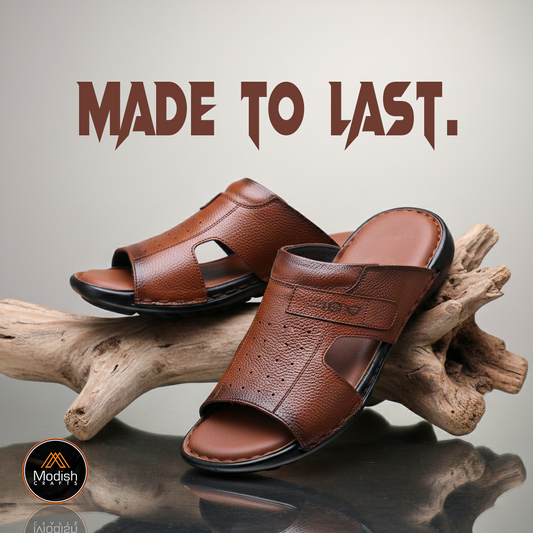 Leather Slippers - Art 8137