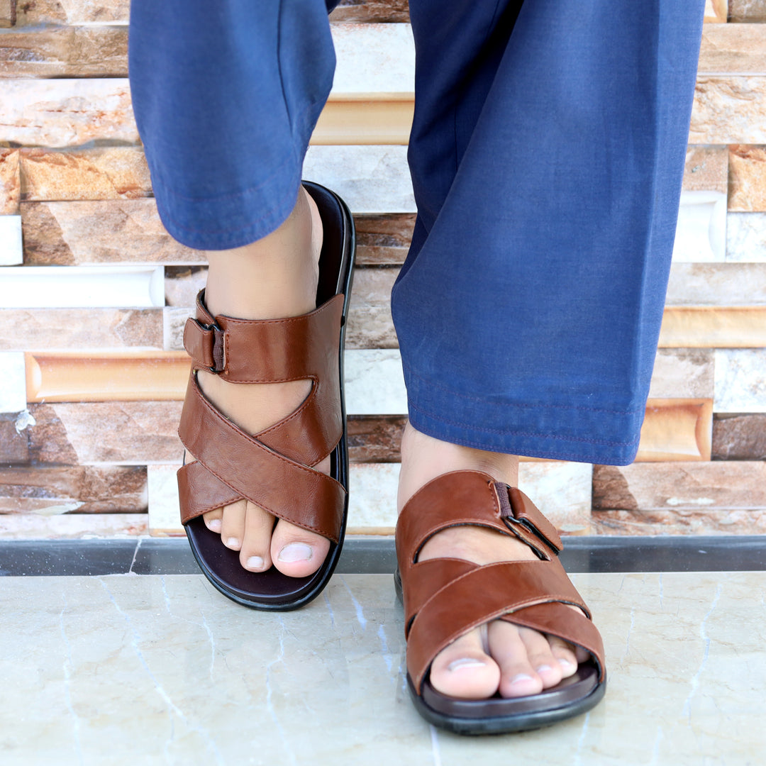 Medicated Leather Slippers ART-3303