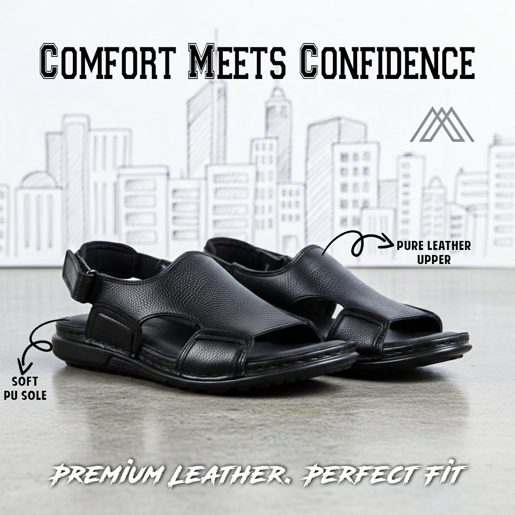 Men’s  Leather Sandals – Adjustable Comfort  ART-7104