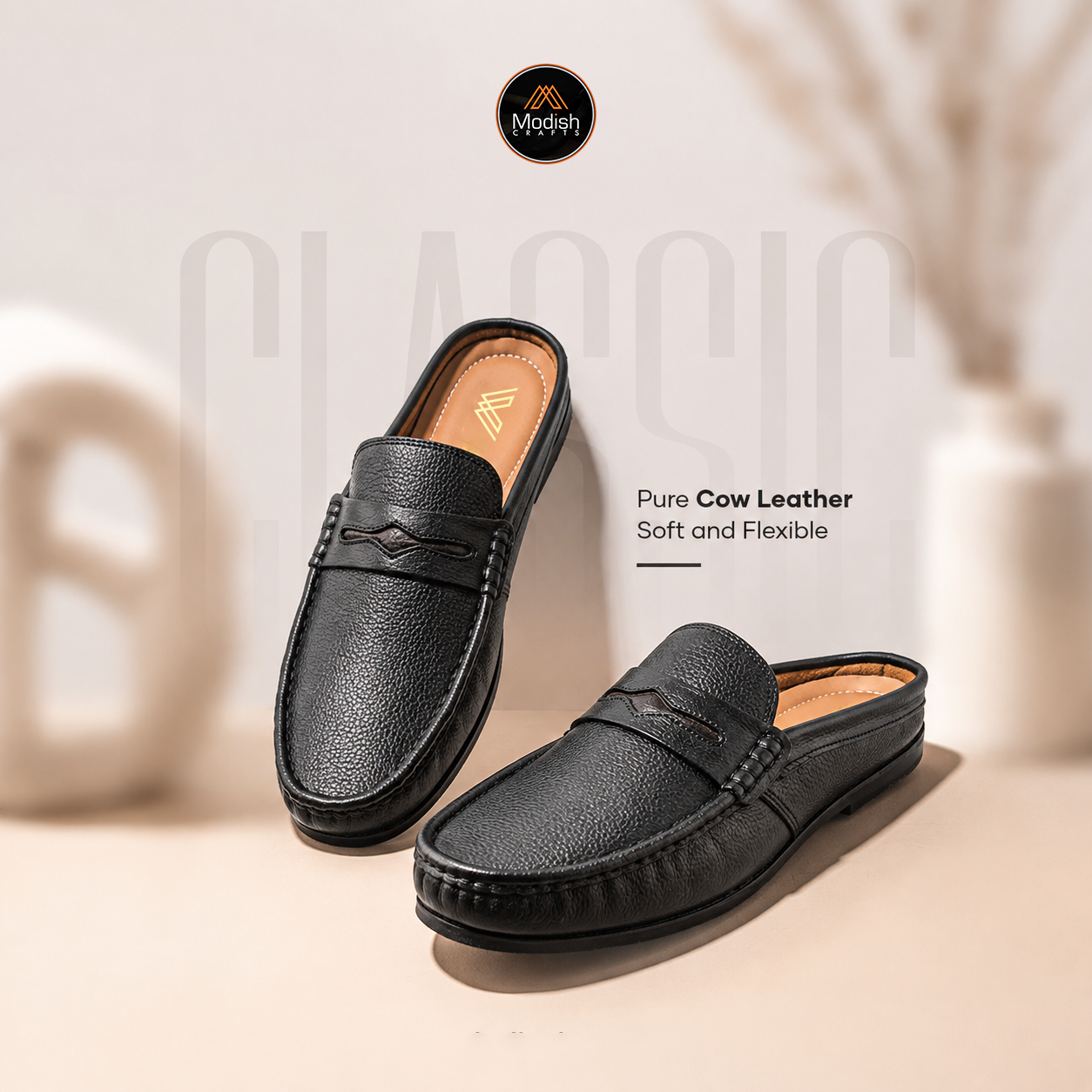 Medicated Backless Loafers.
