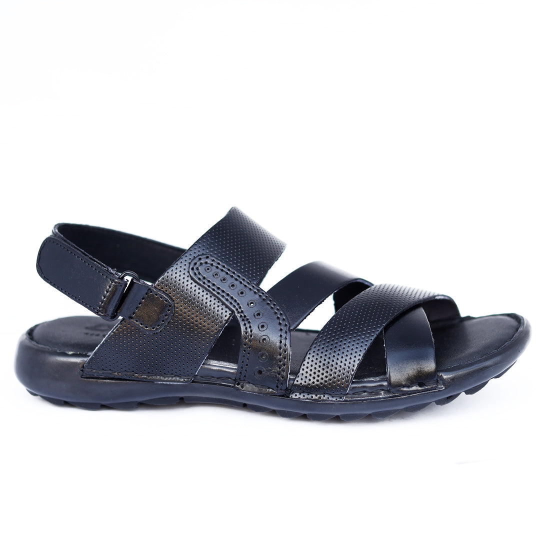 Shiny Leather Sandals. Art-2140 Black