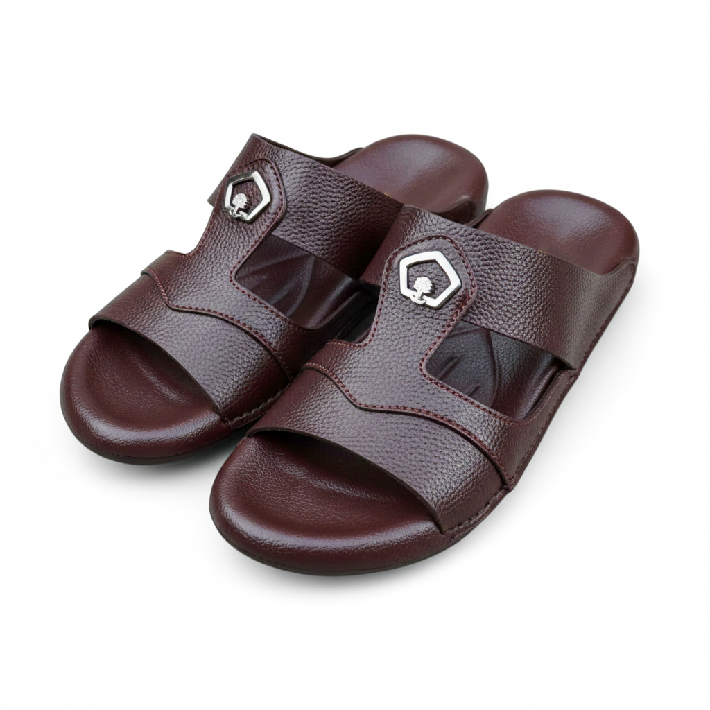 Saudi Style. Medicated Leather Slippers