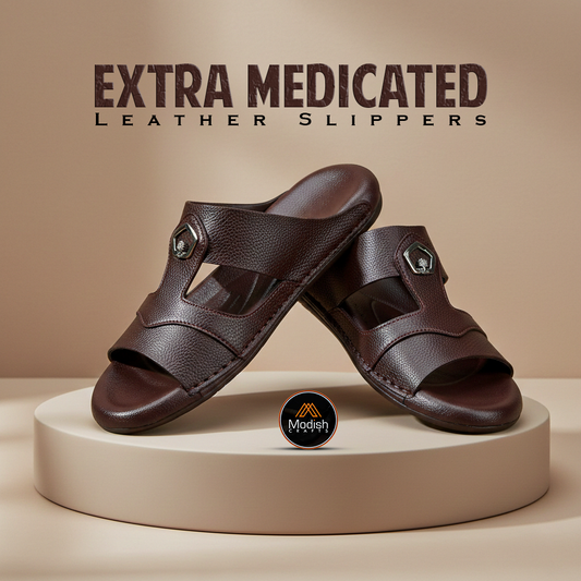 Saudi Style. Medicated Leather Slippers