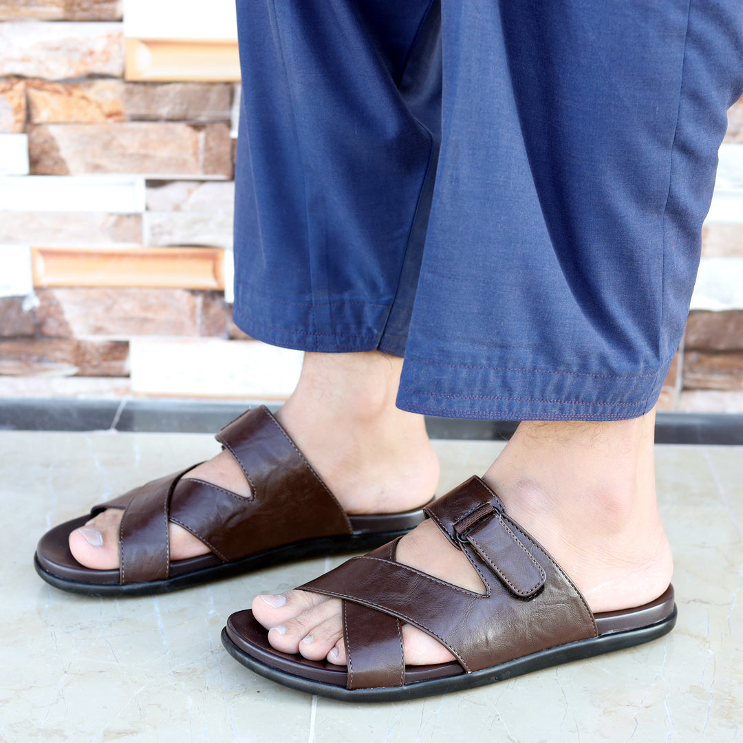 Medicated Leather Slippers ART-3303